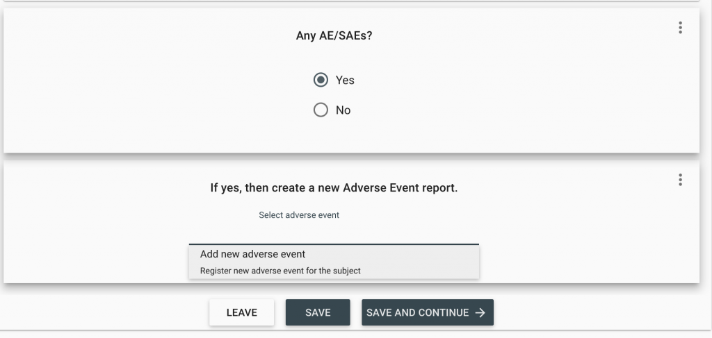 Form with AE module Reference
